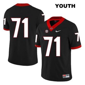 Youth Georgia Bulldogs NCAA #71 Andrew Thomas Nike Stitched Black Legend Authentic No Name College Football Jersey BSI8854GJ